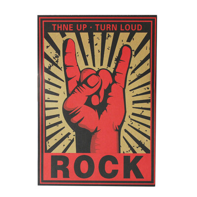 

Retro Vintage Rock&Roll Rock Gestures Posters Kraft Paper Poster Wall Decor Decal
