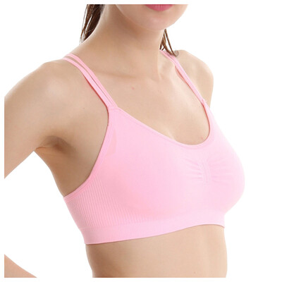 

Toponeto Woman Fashionable Cross Sling Sports Bras Fitness Yoga Sexy Wrap Chest Underwear