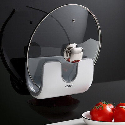 

Toponeto Double Layer Punch-Free Kitchen Rack Wall-Mounted Pan Lid Rack Drain Shelf