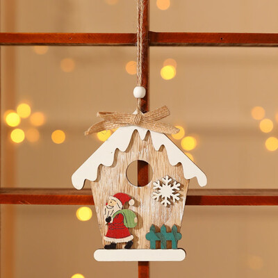 

Xmas Wooden Painted Pendant Children&Gift Christmas Tree Hanging Decoration