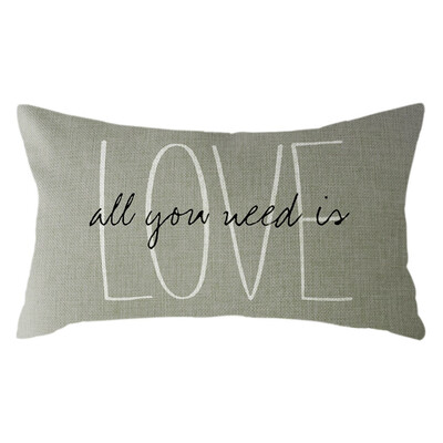 

〖Follure〗Minimalist Valentines Day Pillow Case Linen 30x50cm Cushion Cover Home Decor