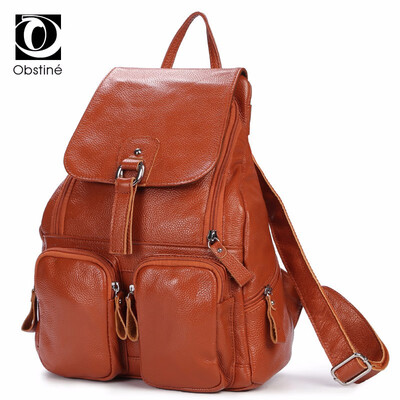 

Real Cowhide Genuine Leather Backpack for Women 2018 High Quality Back Pack Desinger School Bag for Girls Vintage Bagpack Female