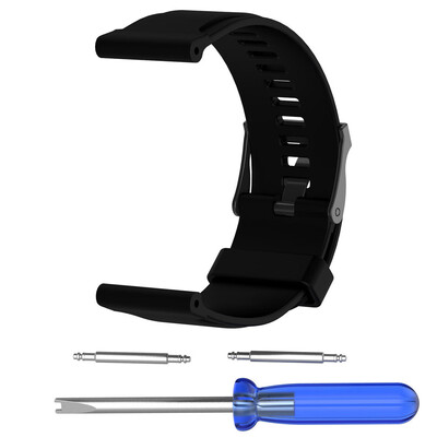 

〖Follure〗Luxury Rubber Watch Replacement Band Strap For SUUNTO TRAVERSE Watch BK