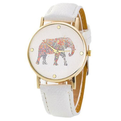 

Temperament Womens Watches Best Sellers Cute Elephant Pattern Ladies Watch Montre Femme Marque De Luxe Cuir Zegarki Damskie