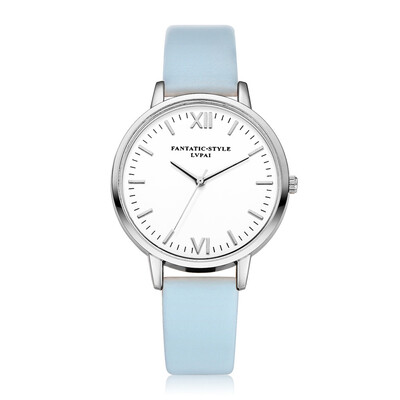 

Hot Selling Watches Women Business Scale Dial Ladies Fashion Quartz Wristwatch Solid Color Leather Strap Clock Kol Saati