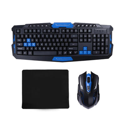 

24G Wireless Gaming Keyboard Game Mouse Set Combo for Desktops Laptop PC