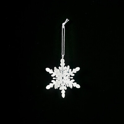 

Siaonvr Wrought Iron Cutout Three-dimensional Snowflake Pendant Christmas Tree Decor