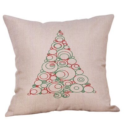 

Tailored Merry Christmas Pillow Cases Cotton Linen Sofa Cushion Cover Home Decor