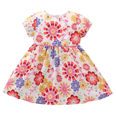 

Short Sleeve Sweet Cute Dresses Baby Girls Cotton Casual Daily A-line Dress