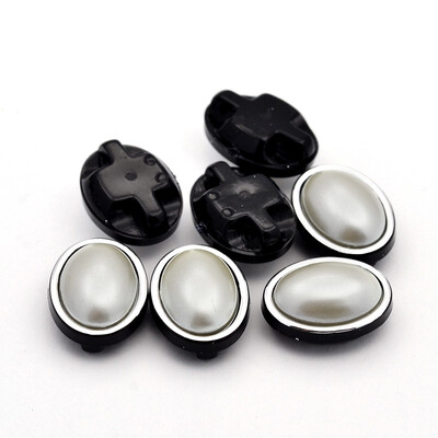 

Sew on Taiwan Acrylic Garment Accessories Oval OldLace 13x11x7mm Hole 1mm