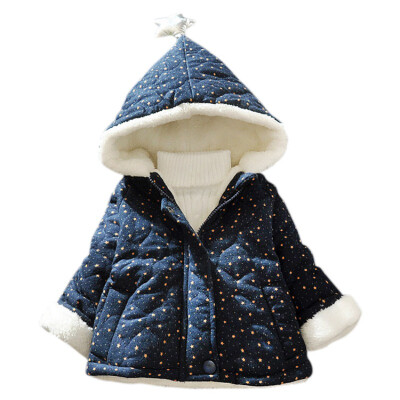 

Children Girls Outerwear Winter Cotton Warm Coat Cloak Jacket for Girls Thick Clothing Cute Hoodie Outerwear Kids Tops