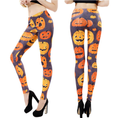 

Tailored Women Casual Happy Halloween Pumpkin Leggings Skinny Stretchy Pencil Pants