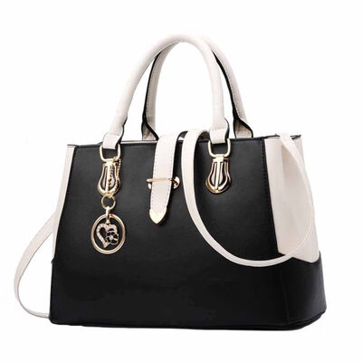 

Women Faux Leather Heart Flower Pendant Crossbody Shoulder Bag Tote Handbag