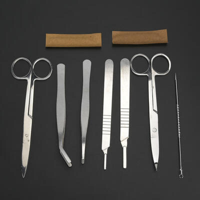 

Greensen 7 Pcs Biological Anatomical Tool Dissecting Scissor Hilt Tweezer Forcep Needle Set