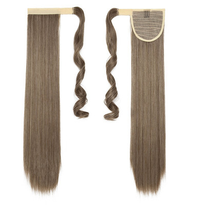 

Long Straight Ponytail Extension Wrap Around Synthetic Hair Extensions One Piece Hairpiece Pony Tail Extension for Women