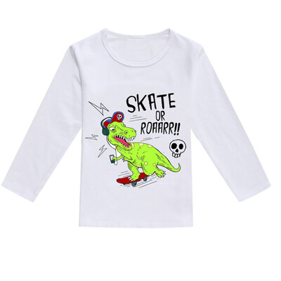 

Toddler Baby Kids Boys Girls Spring Cartoon Print Tops T-shirt Casual Clothes