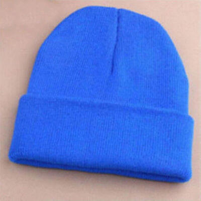 

Fashion Men\s Women Solid Color Beanie Knitted Hip-Hop Winter Warm Dance Hat