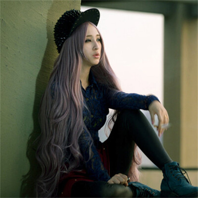 

〖Follure〗Natural Mix Colors Gradient Long Curly Synthetic Wig Full Wig Fashion Wigs