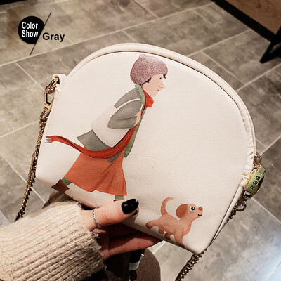 

Beibaobao 2019 New HandBag Lady Pu Leather Women Messenger Bag Fashion Shoulder Bag Female Crossbody Cute Girl Cartoon Chain Bag