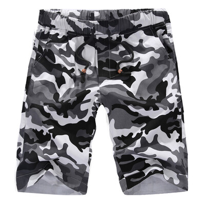 

Tailored Fashion Mens Camouflage Zip Pocket Elastic Beam Line Overalls Shorts