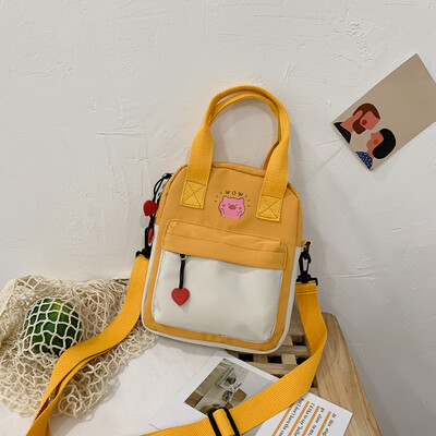 

Tailored Female Small Fresh Cute Canvas Backpack Female Slung Student Wild Shoulder Bag