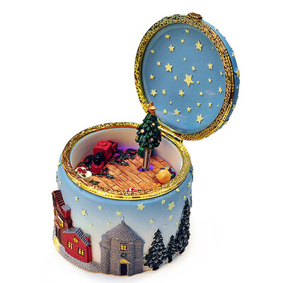 

〖Follure〗Christmas Elk Christmas Tree Music Box Astonated Box Birthday Gift Send Girl A
