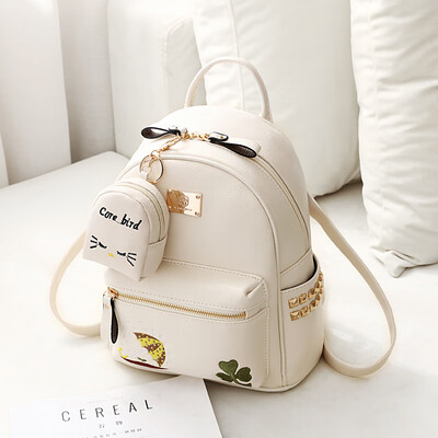 

Mini double shoulder bag female bag Korean version fashion leisure student Xiao fresh lady backpack