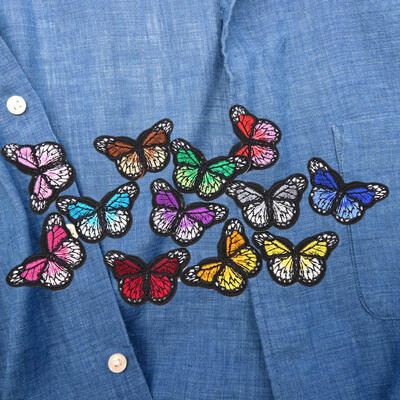 

Greensen 12pcsset Embroidered Fabric Patches Sewing Bag Clothes Applique Craft DIY Decoration