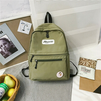

Bag girl Korean version of high school inthe wind ancient sense of girls students campus backpack simple set up Harajuku double-sh