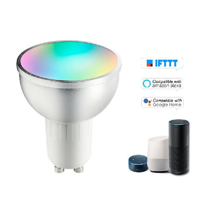 

V18 Smart WIFI LED Bulb RGBW LED Bulb 6W E27 Dimmable Light Phone Remote Control Compatible with Alexa Google Home Tmall Genie Vo