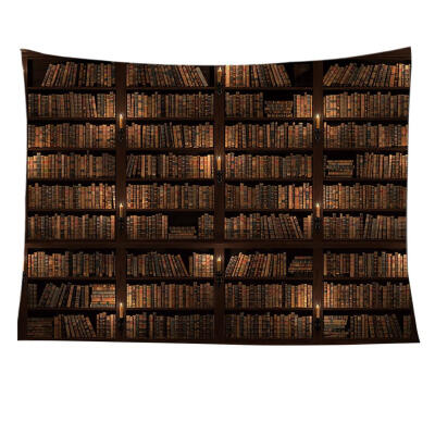 

Retro Bookshelf Printing Tapestry Art Wall Hanging Blanket Beach Yoga Mat