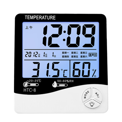 

Mittel MITIR electronic thermometer&hygrometer household thermometer high precision baby room indoor backlight button accurate room temperature display temperature meter HTC-8 button models