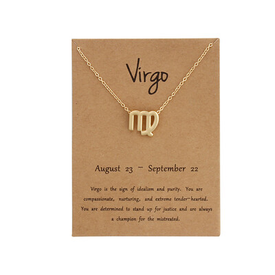 

Star Zodiac Sign 12 Constellation Necklaces Pendants Choker Necklaces for Women Jewelry