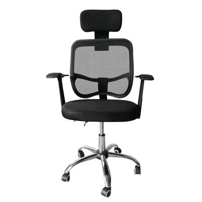 

Mesh Back Gas Lift Back Tilt Adjustable Office Swivel Chair with Headrest