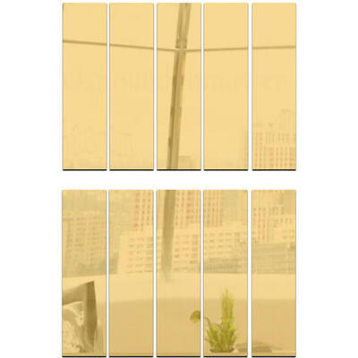 

Greensen 10Pcs Acrylic Mirror Wall Stickers TV Backdrop Bedroom Hotel Wall Decoration Strips
