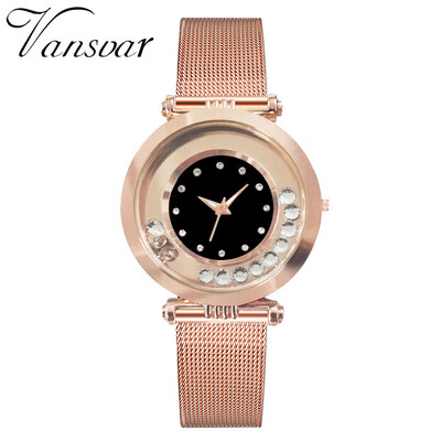 

Unique Women Watches Flow Beads Dial Ladies Analog Quartz Wristwatch High Quality Mesh Belt Strap Clock Gift Zegarki Damskie50