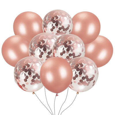 

10PCS Rose Gold Confetti Balloons Great for Wedding Decorations Birthday Party