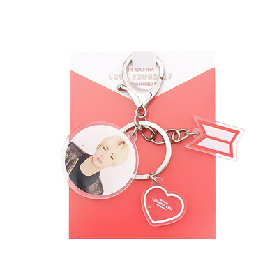 

CAR-TOBBY Kpop BTS EXO TXT GOT7 Twice Blackpink Acrylic Keychain Bag Pendant Fashion Charm