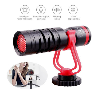 

LATZZ LZ-A2 Professional Capacitance Microphone Video Recording Condenser Microphone 35mm for SLR Cameras Camcorders Smartphones