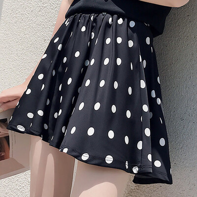 

Roseonmyhand Fashion Party Cocktail Summer Women Solid Color Skirt Dot High Waist Skirt