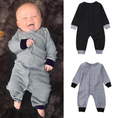 

Infant Newborn Baby Boy Girl Long Jumpsuit Romper Bodysuit Cotton Clothes Outfit