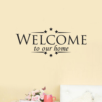 

〖Follure〗Welcome To Our Home Removable Mural Wall Stickers Wall Decal Room Home Decor