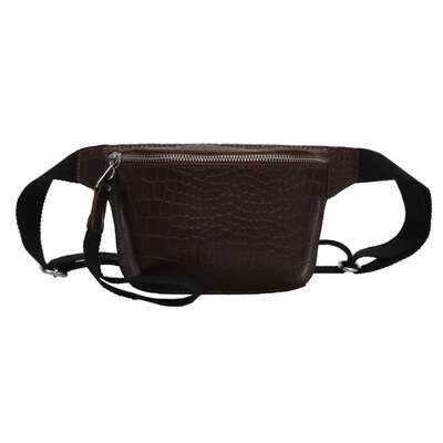

Fashion Women Solid Color Chest Waist Bag Faux Leather Fanny Pack Storage Pouch