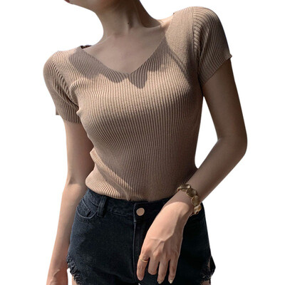 

Women Fashion Concise Casual Loose Cartoon Pattern Short Sleeve All-match Round Collar T-shirt