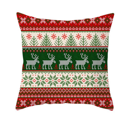 

Christmas Cushion Cover Santa Claus Pattern Square Pillow Case dog Sofa Unique Does not include pillow core