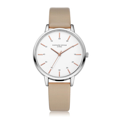 

Hot Sale Women Watches Silver Border Scale Disc Ladies Quartz Wristwatch Solid Color Leather Strap Clock Fashion Reloj Mujer