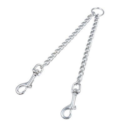 

panDaDa Pet Dog Double Leashes Puppy Double Buckle Traction Iron Solid Leashes 40506070 CM