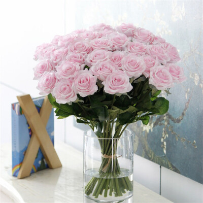 

Toponeto Artificial Rose Real Bridal Wedding Bouquet Home Decoration Colorful