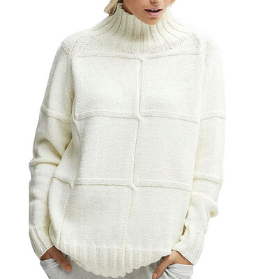 

〖Follure〗Pullover Casual Women Knitted Solid Color Long Sleeve Scarf Collar Sweater Top