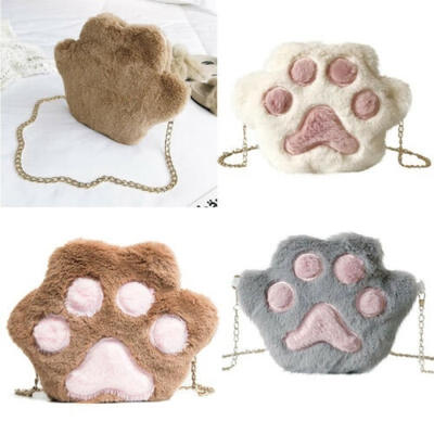 

New Women Fashion Fur Claw Small Shoulder Bag Ladies Crossbody Bag Handbag